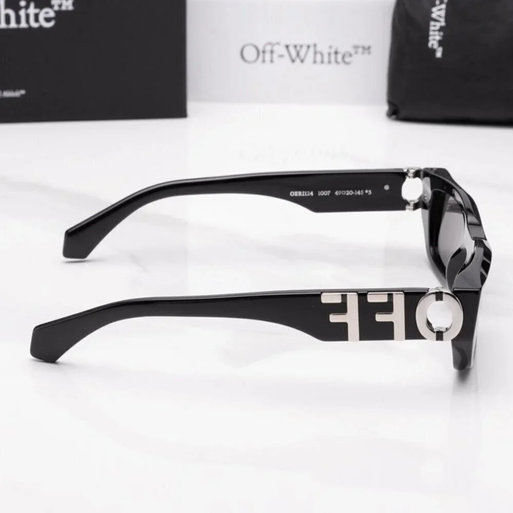 NWT Off-White Fillmore Black Rectangle 49mm Sunglasses